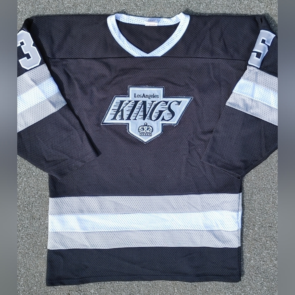 Vtg 90s NHL Los Angeles Kings Stephane Fiset #35 Jersey XL Made in Canada - Picture 4 of 9